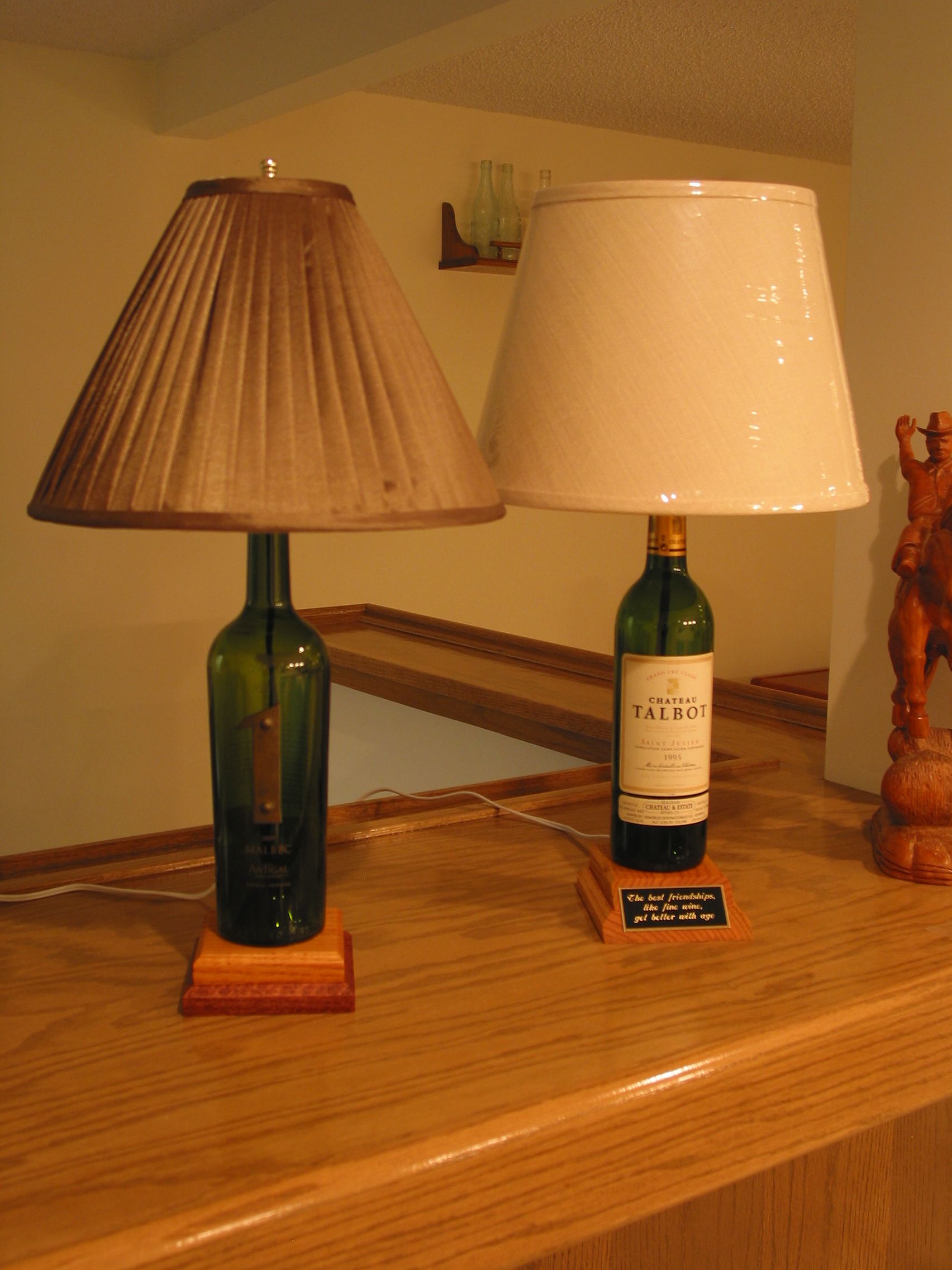 4 Easy Steps to Creating a Unique Wine Bottle Lamp : 6 Steps (with ...