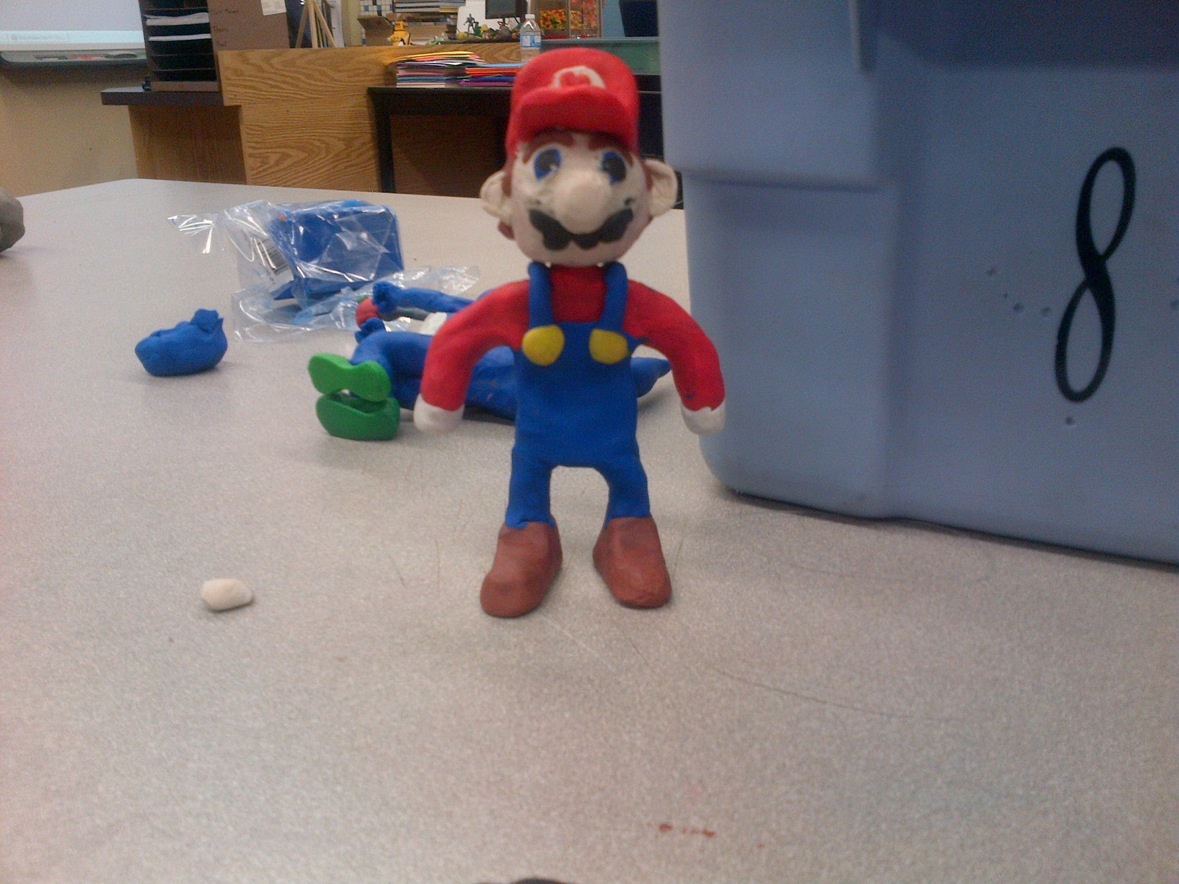 how to make a clay mario