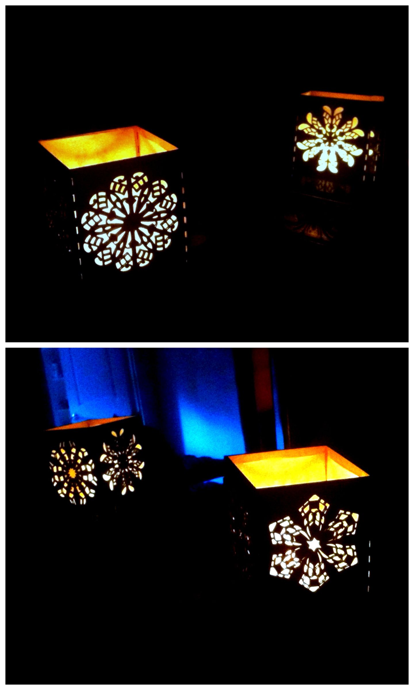 Christmas Lamps with Laser-cut panels