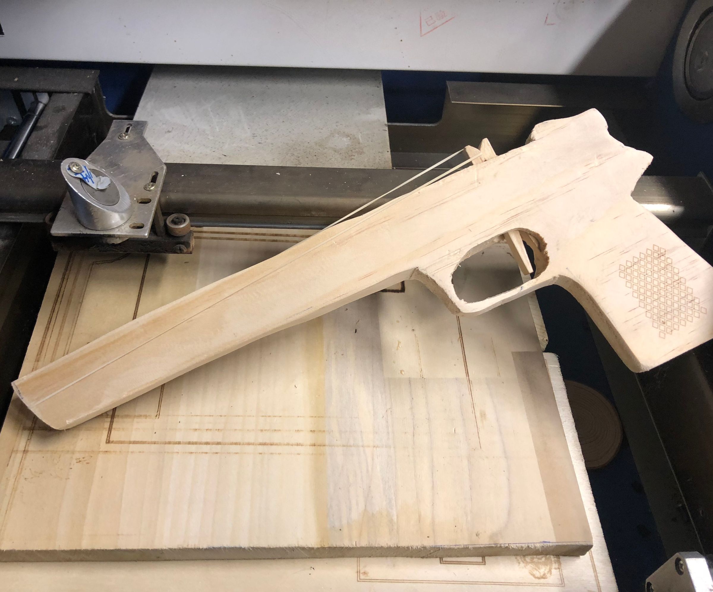 Laser Engraved Diy Rubberband Shooter
