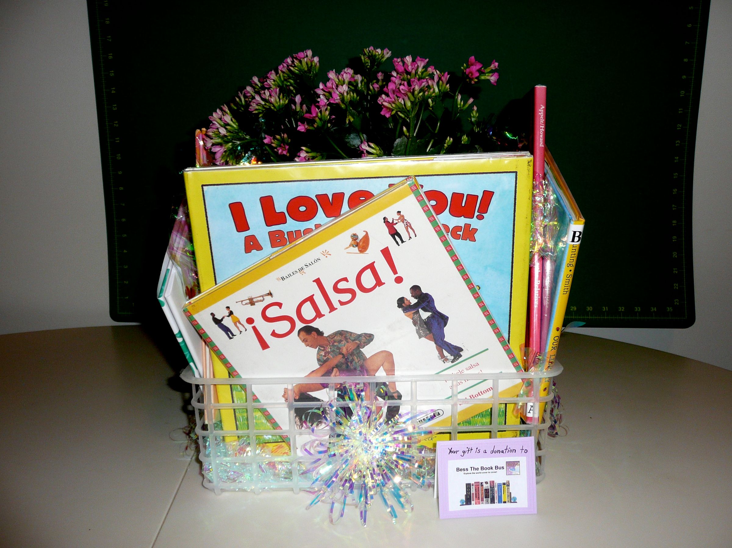 Book Basket Centerpiece