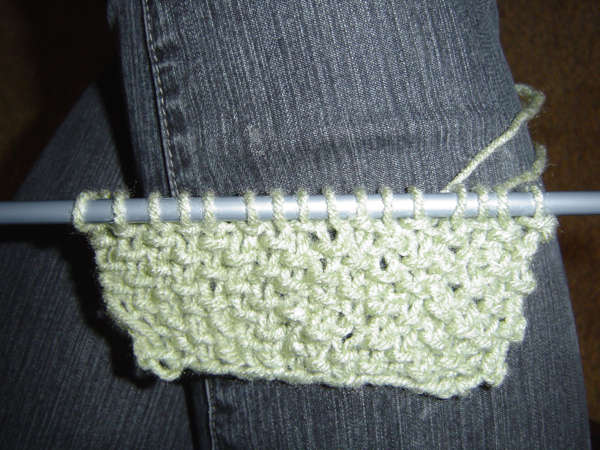 Practice Before Cabling:  Seed Stitch