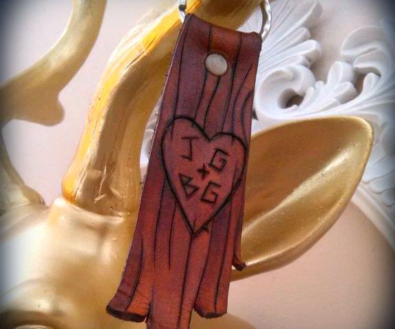 Leather Bark Keychain