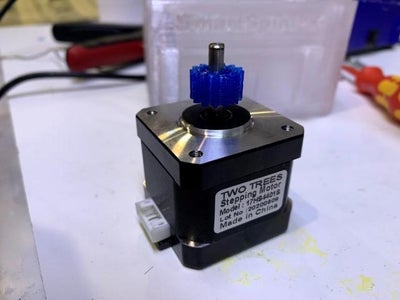 Install Gear and Crossbar Onto Stepper