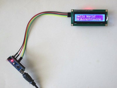 Arduino Nano: I2C 2 X 16 LCD Display With Visuino : 6 Steps (with ...