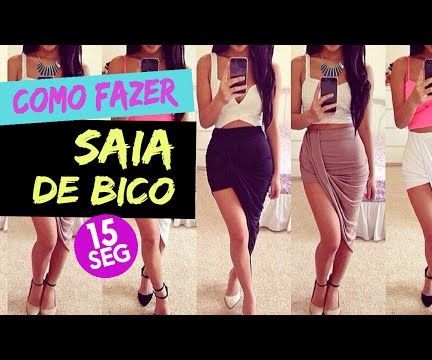 DIY Asymmetrical Skirt - Super Easy , No Sew!