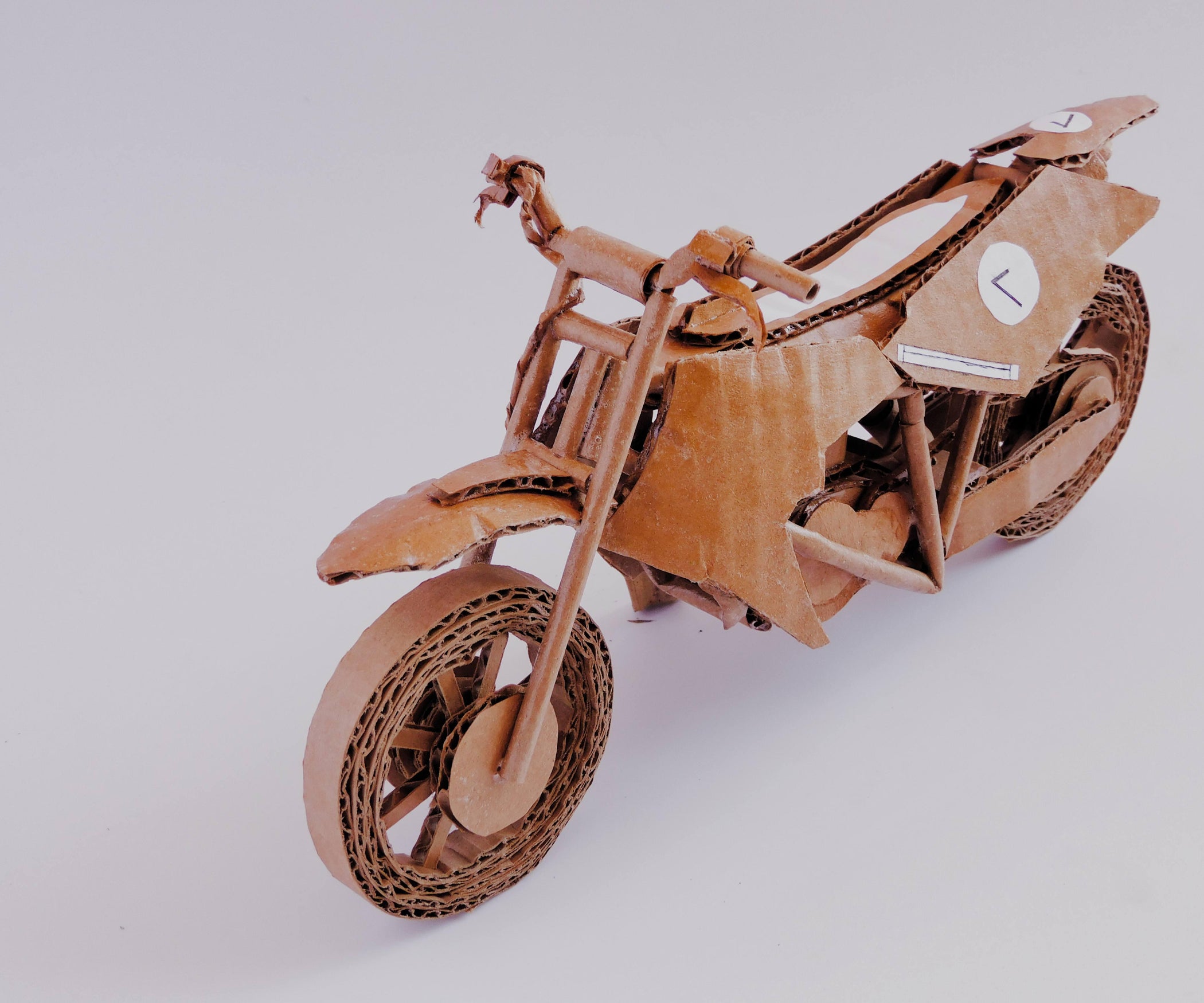 How to Make a Cardboard Model Dirt Bike 13 Steps (with Pictures
