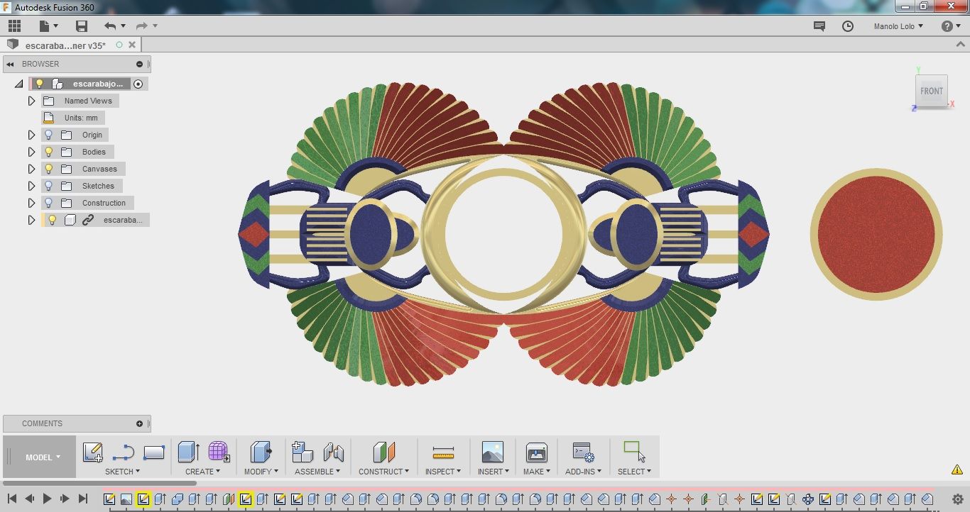 Egyptian Scarab Spinner