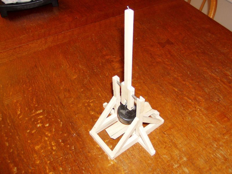 Wooden Desktop Trebuchet