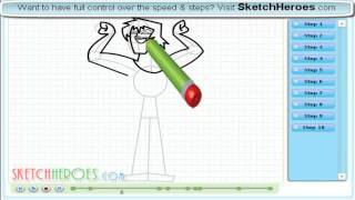 How to Draw Justin (Total Drama Action)