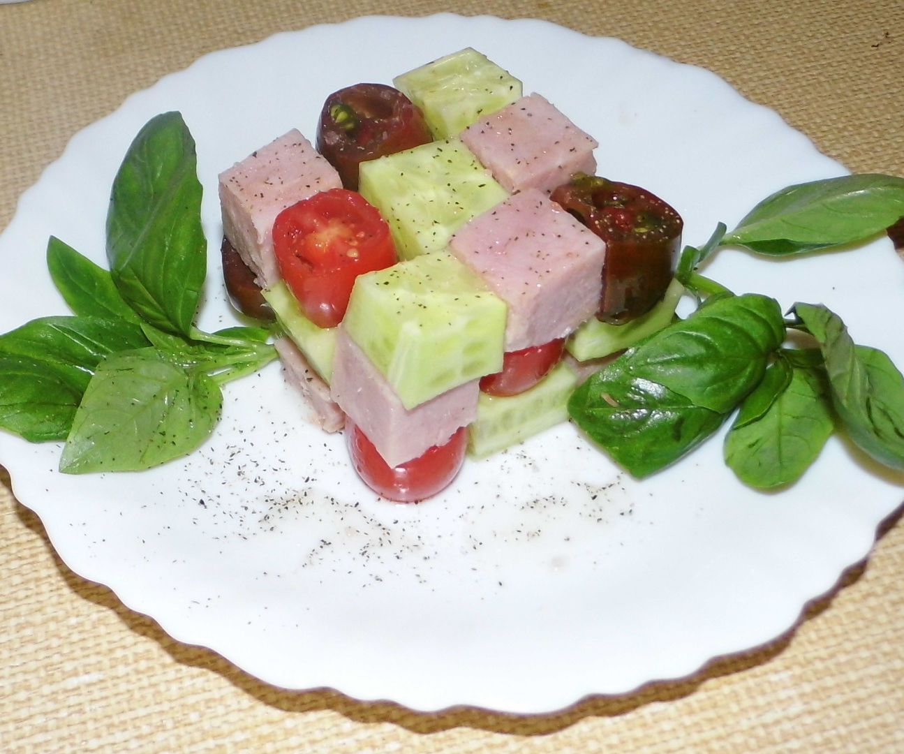Rubik's Cube Salad (Healthy Snack for Geeks) :-)