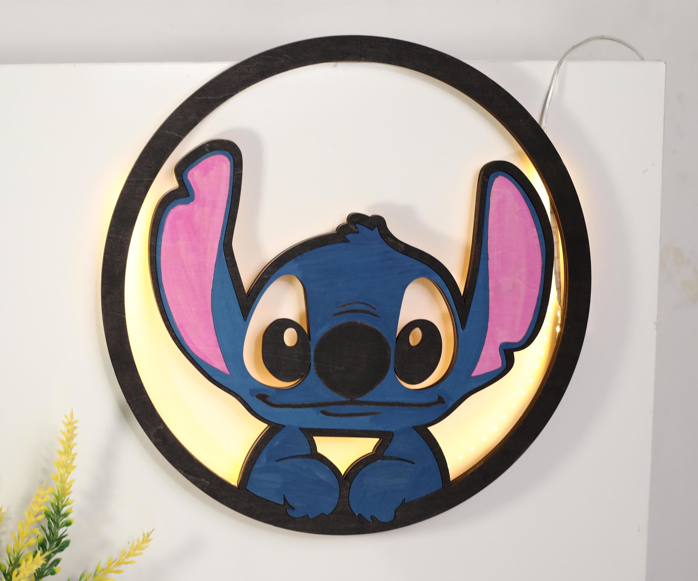 DIY Stitch Wall Lamp | Laser Cut, Decorative Lighting