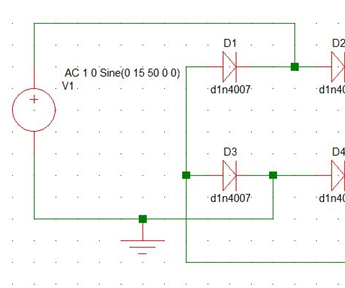 Full Wave Rectifier Circuit Through Bridge Rectification