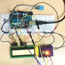 Temp & Humidity Sensor with LCD Disp & LED Indicator