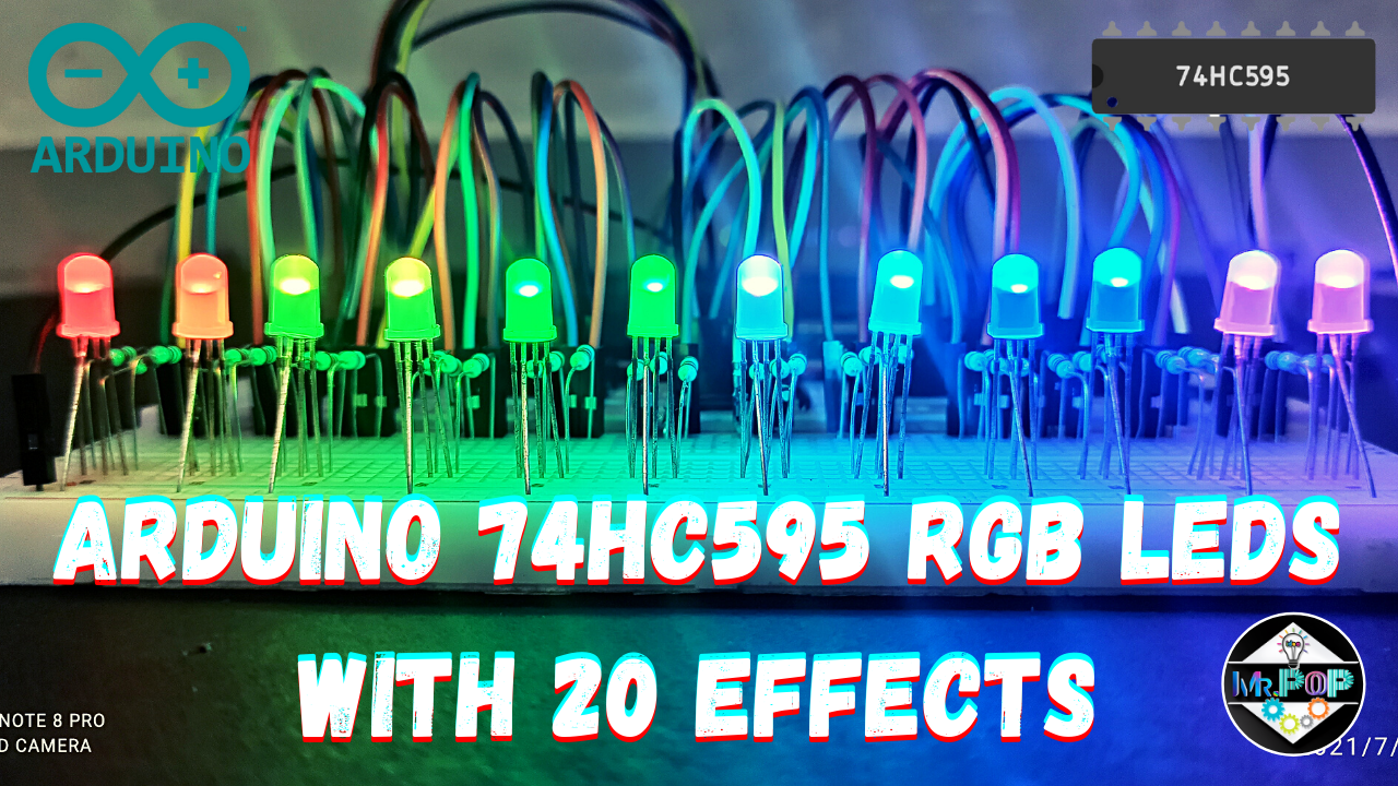 Arduino 74hc595 Rgb Leds With 20 Effects
