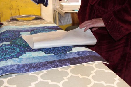 Combining the Applique Fabric Onto Background Fabric