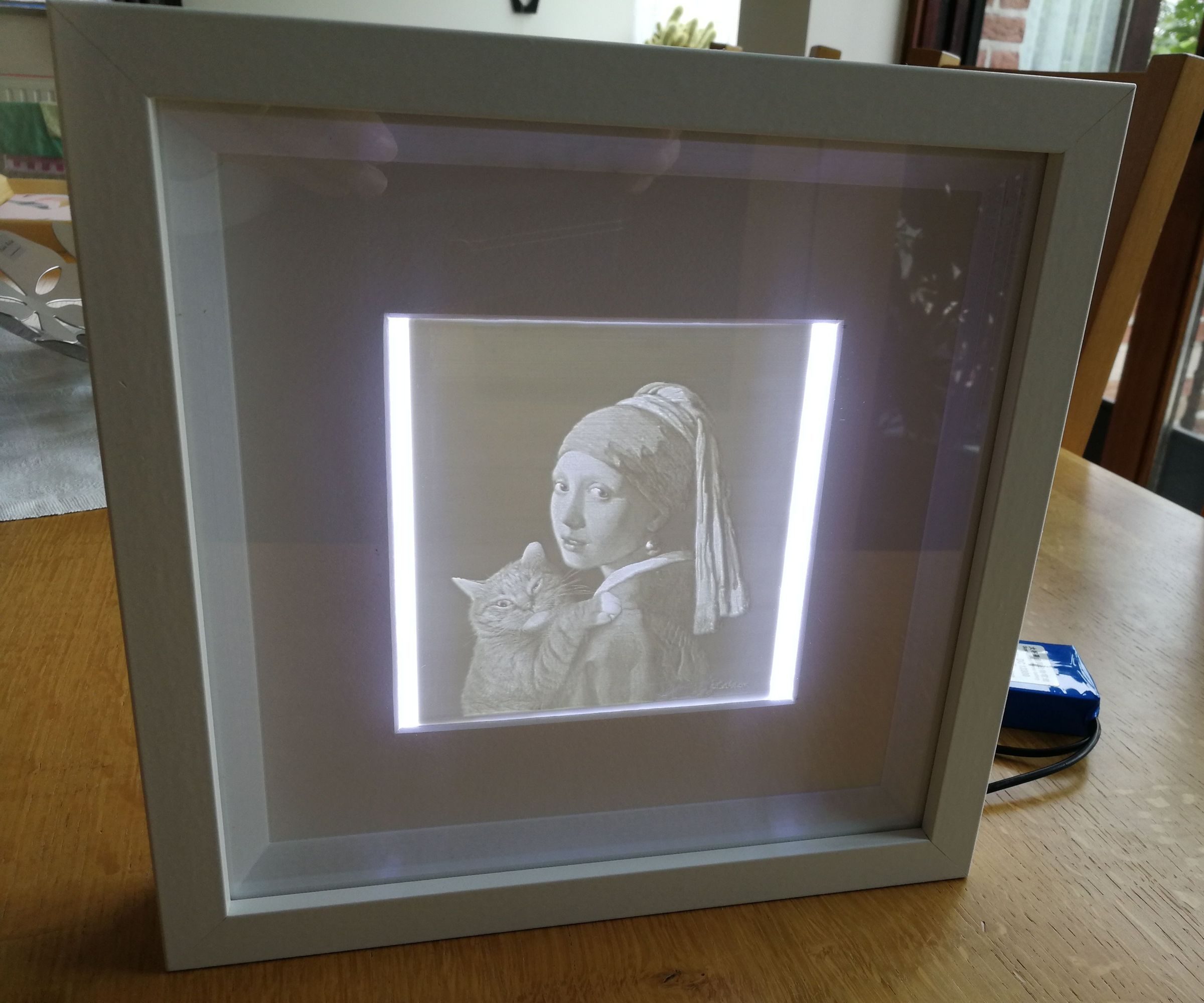 Lithophane With IKEA RIBBA Frame and Led Lighting
