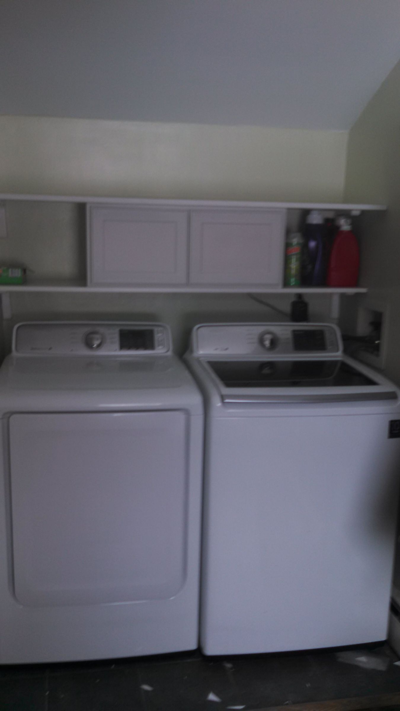 Small laundry room storage