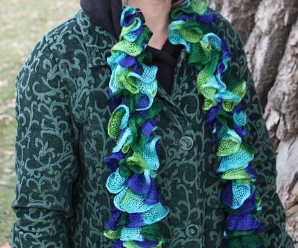 Knitted Ruffle Scarf