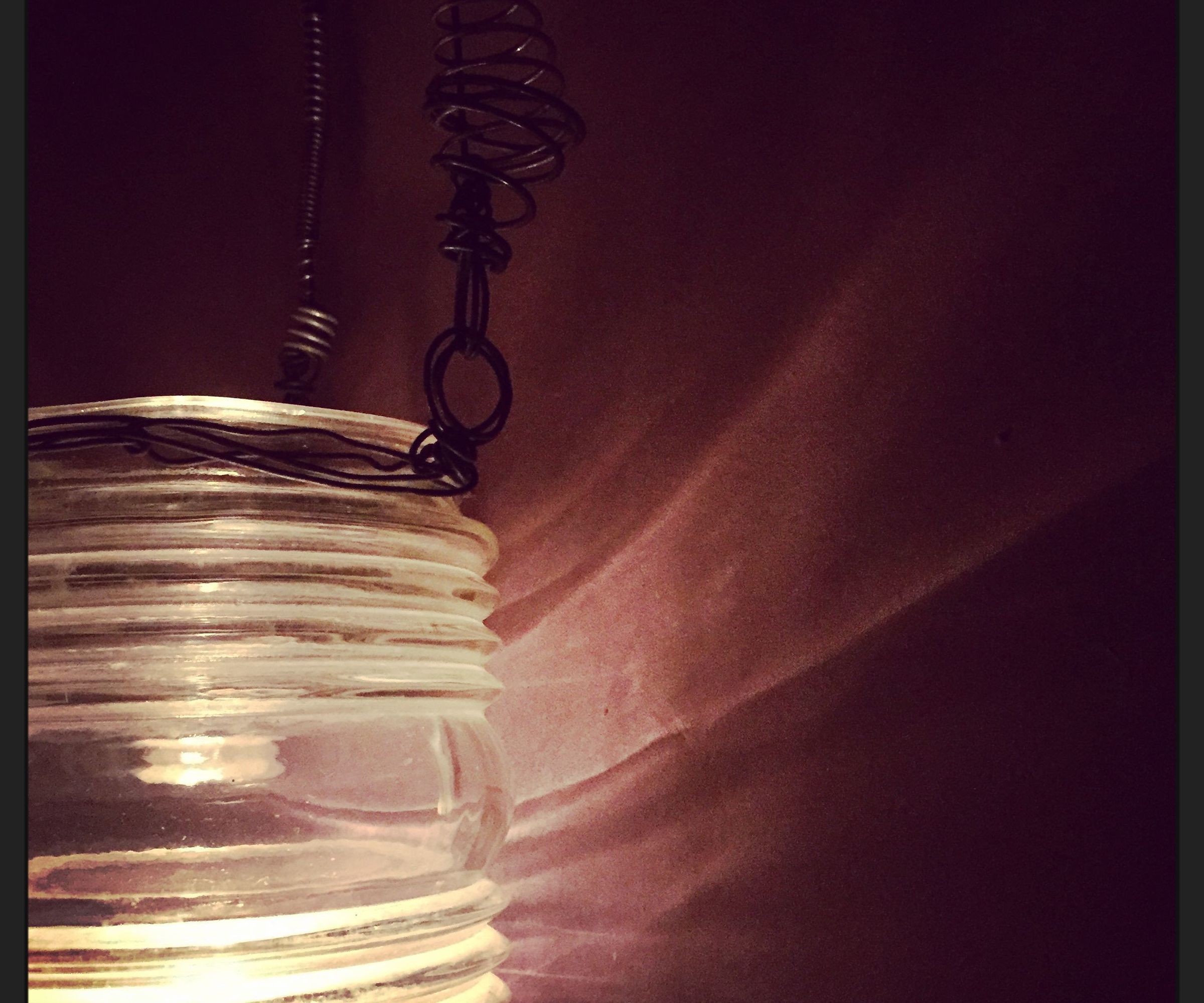 Repurposed Glass Globe Hanging Candle Holder