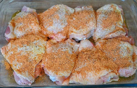 Season the Chicken Thighs First