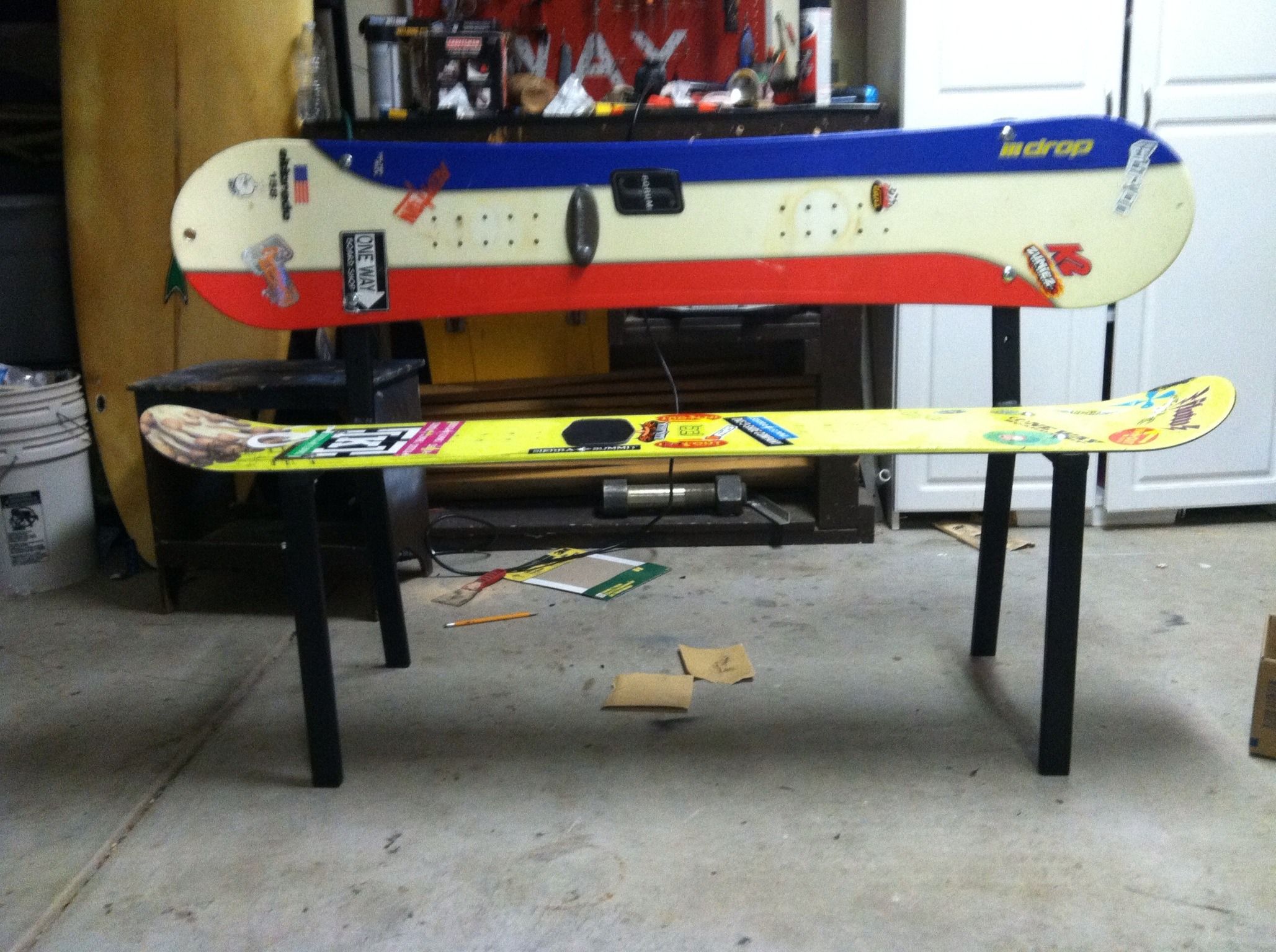 Snowboard Benches Instructables