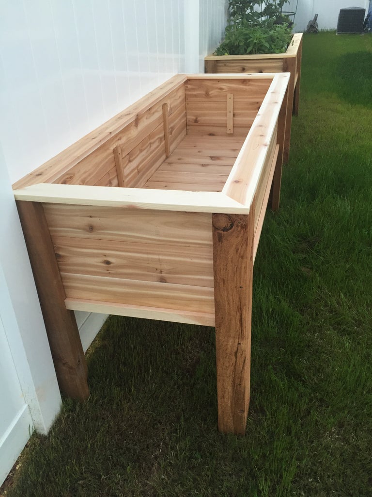 raised garden bed with bench seating plans