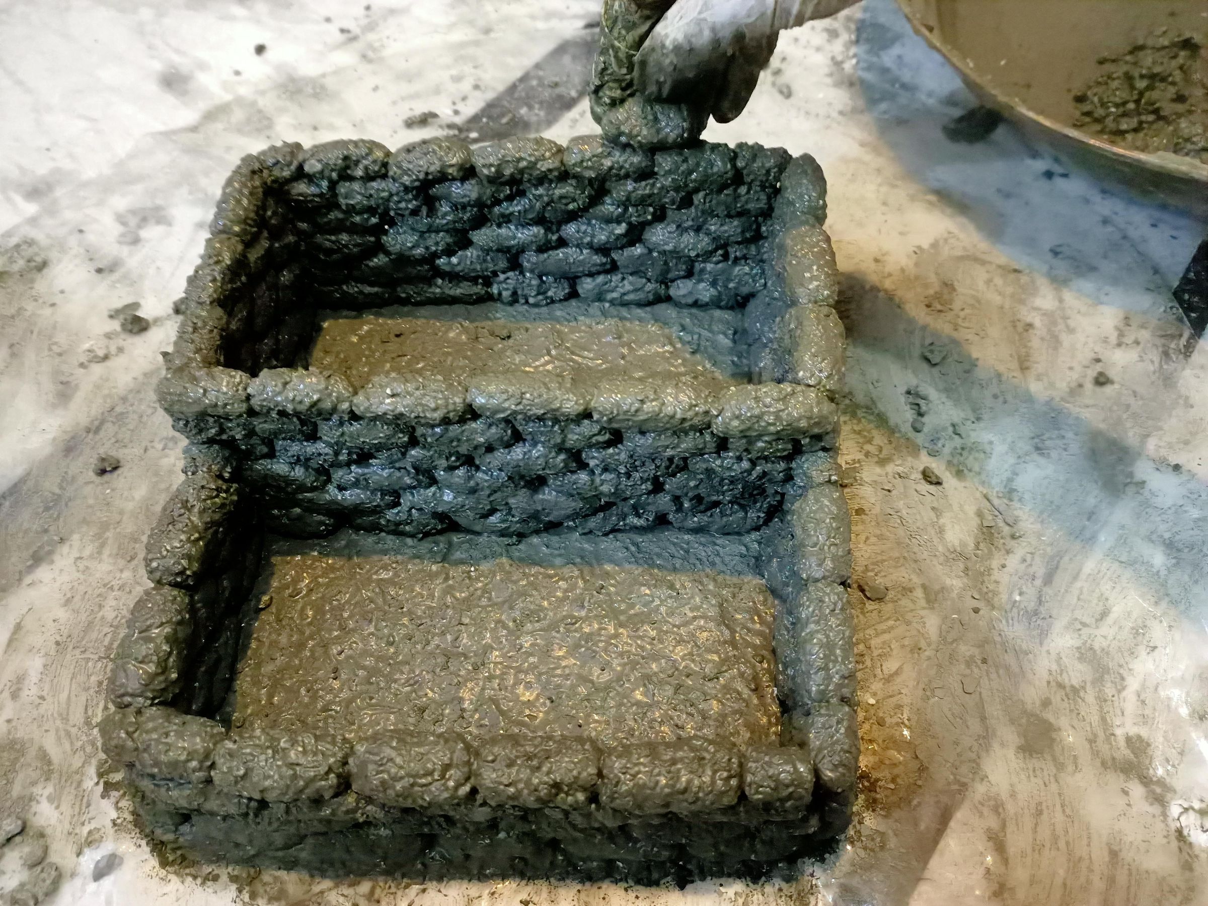 DIY Textured CementStyrofoam Planter 12 Steps (with Pictures