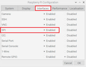 Configure for SPI