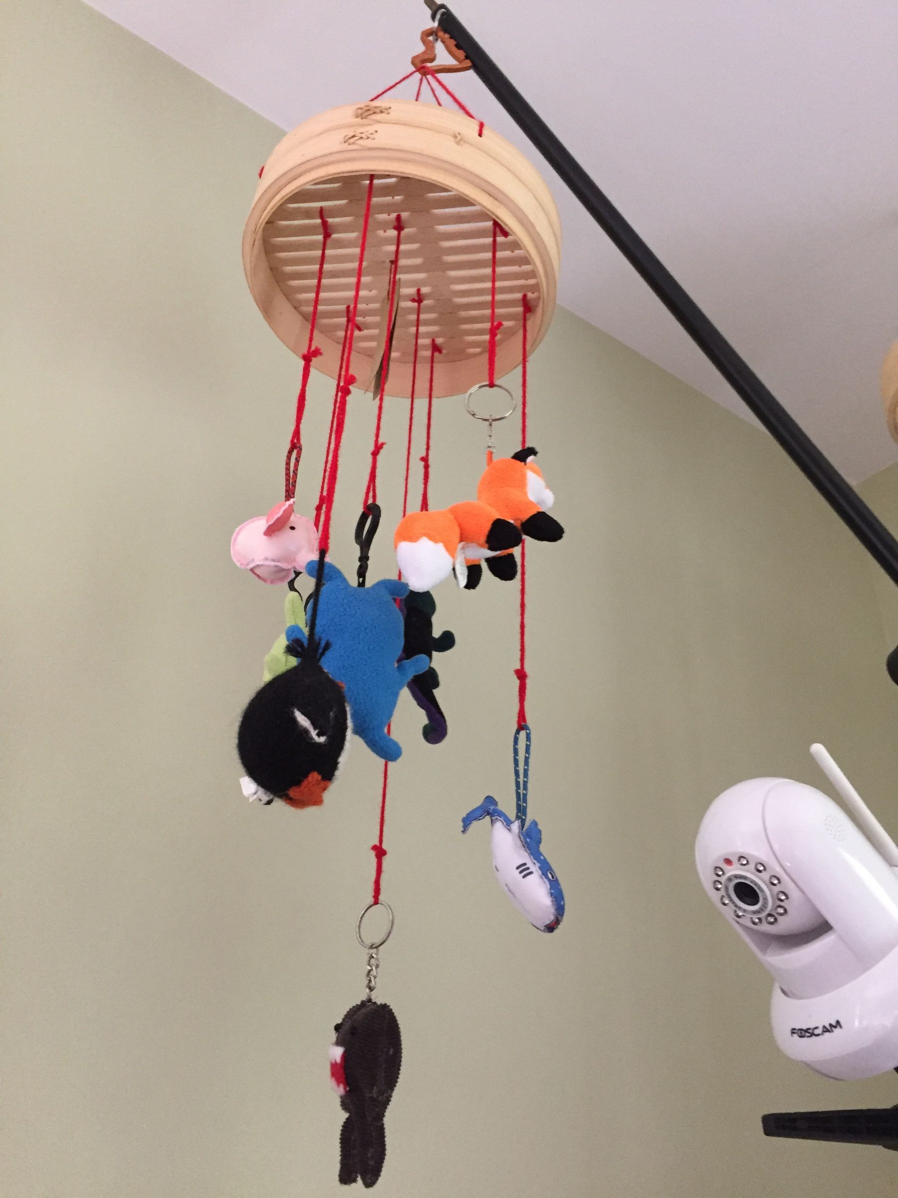 Baby Mobile From Recycled Parts - Bun Steamer Version!