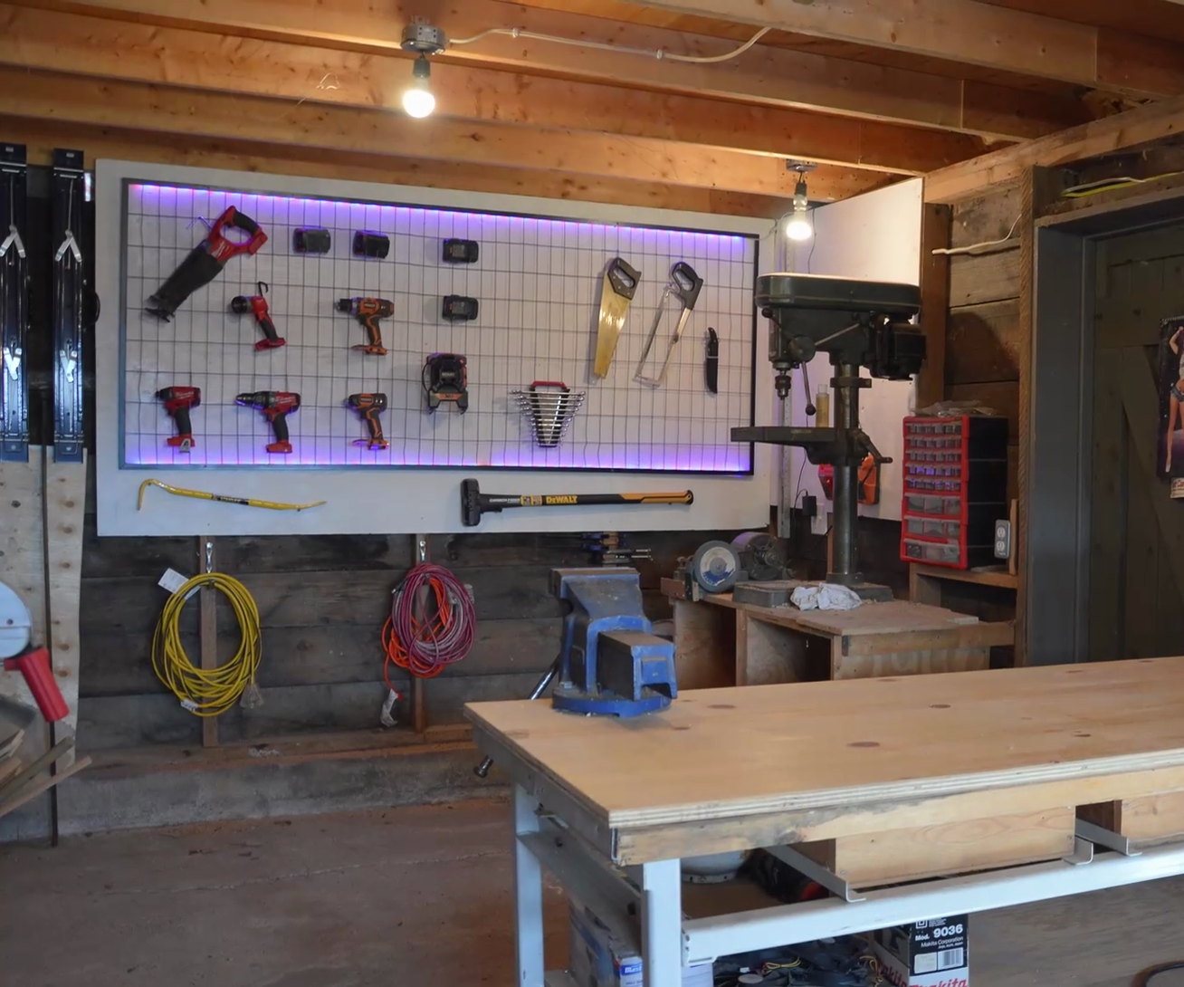 LED Backlit Tool Wall