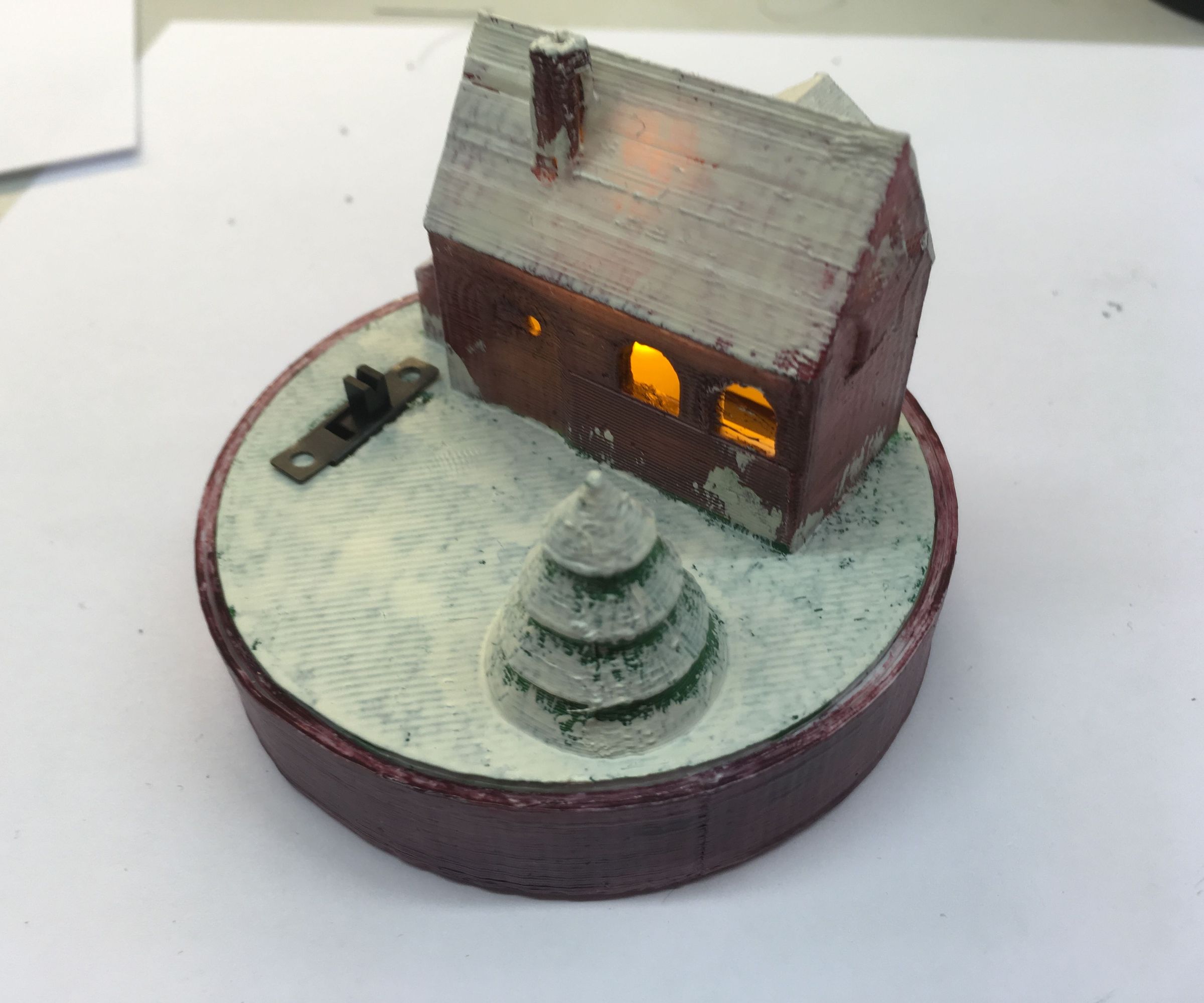 3Dprinted Christmas House With Light (TfCD)