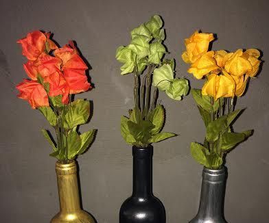 DIY Wine Bottle Vases