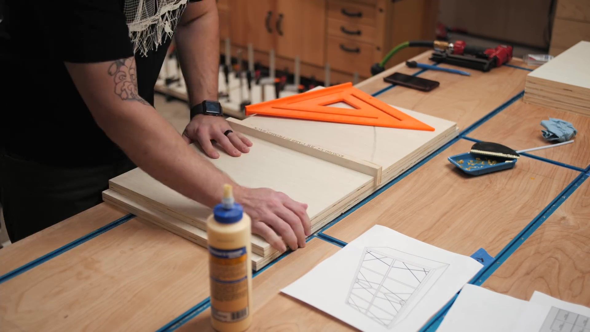 How to Build a DIY Plywood Media Console // Limited Tools Build 11