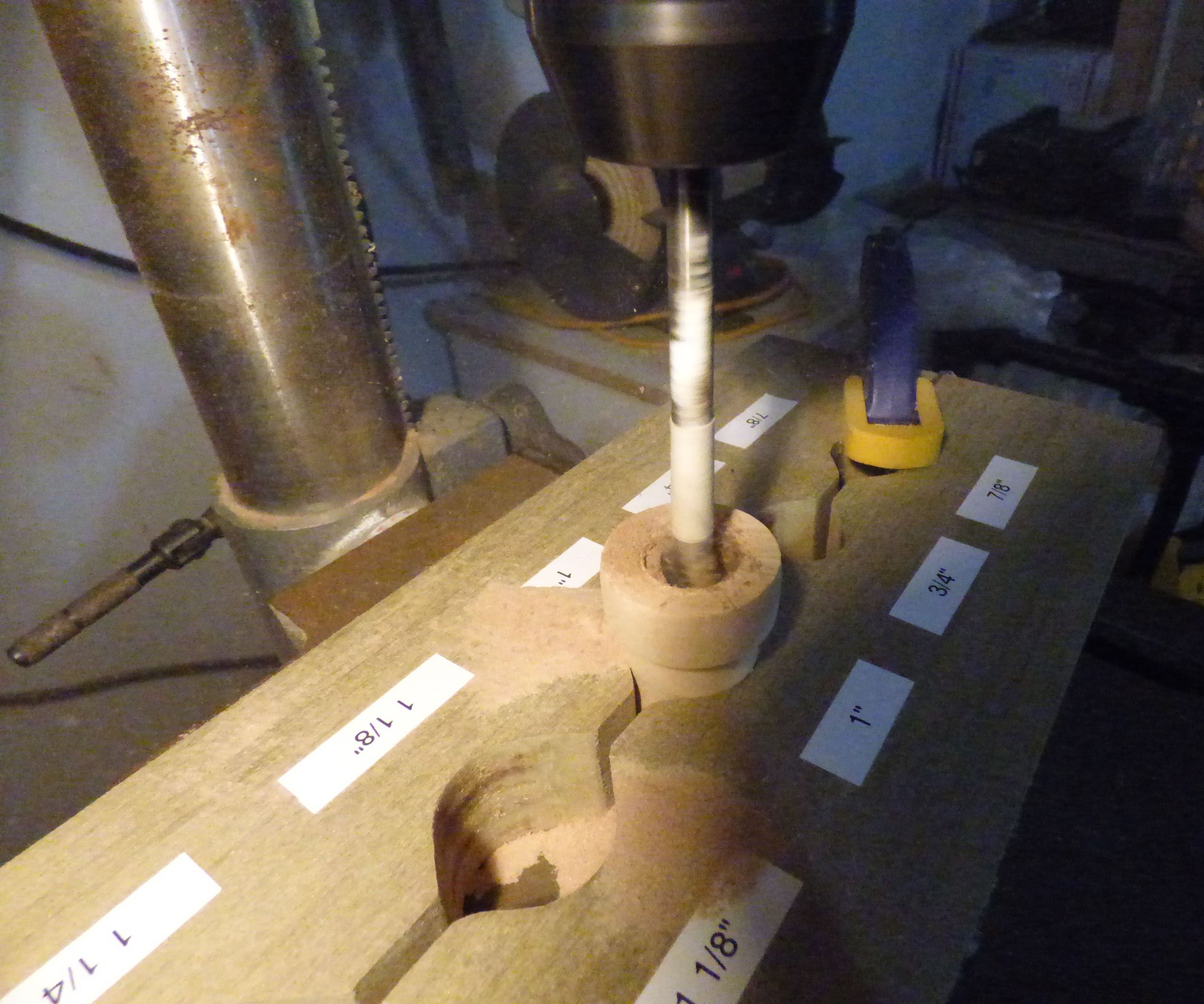 Safely and Conveniently Drill a Hole in a Dowel