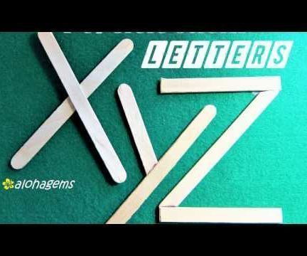 Make Popsicle Sticks Letters a to Z 