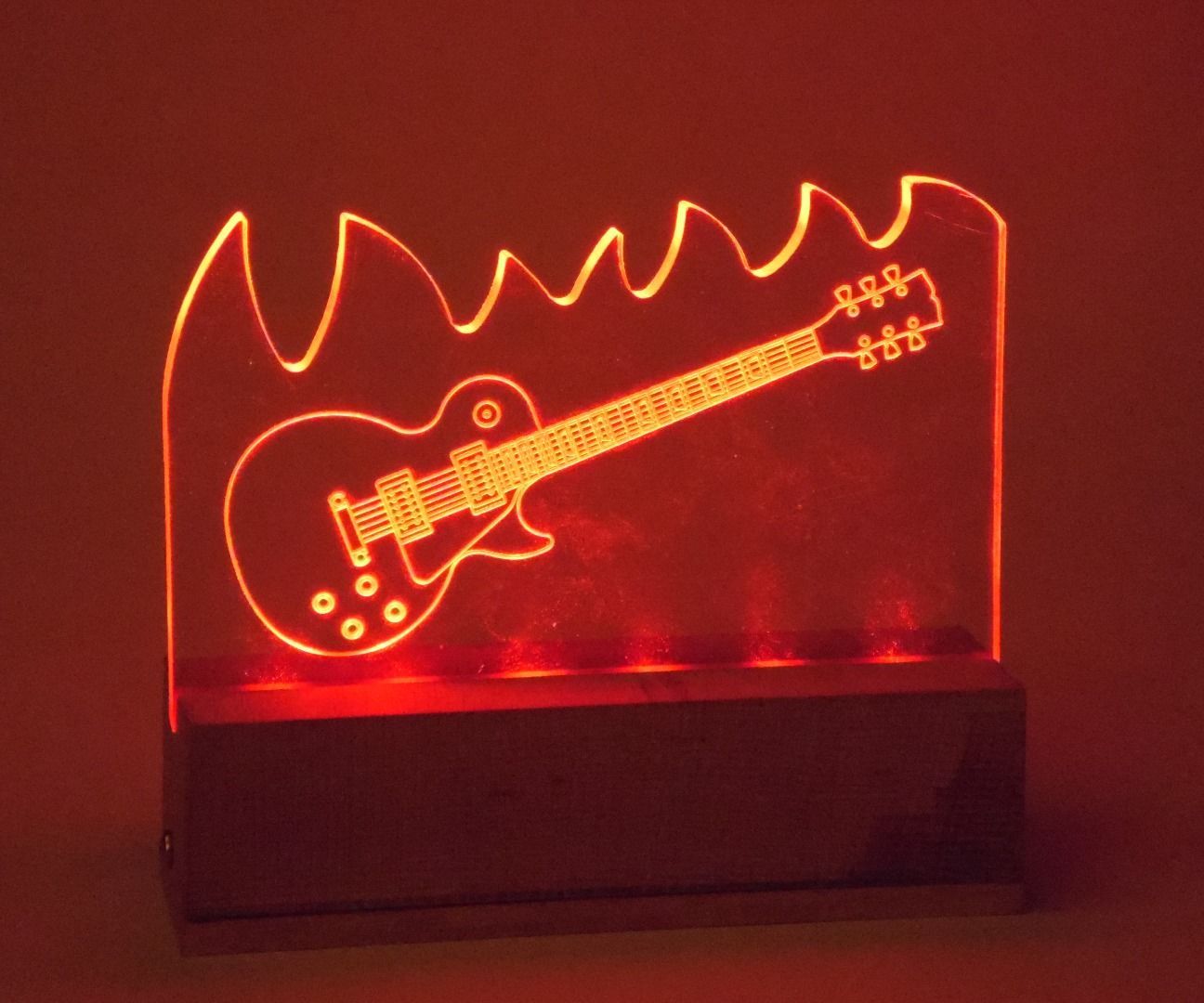 LED Illuminated Les Paul Engraving