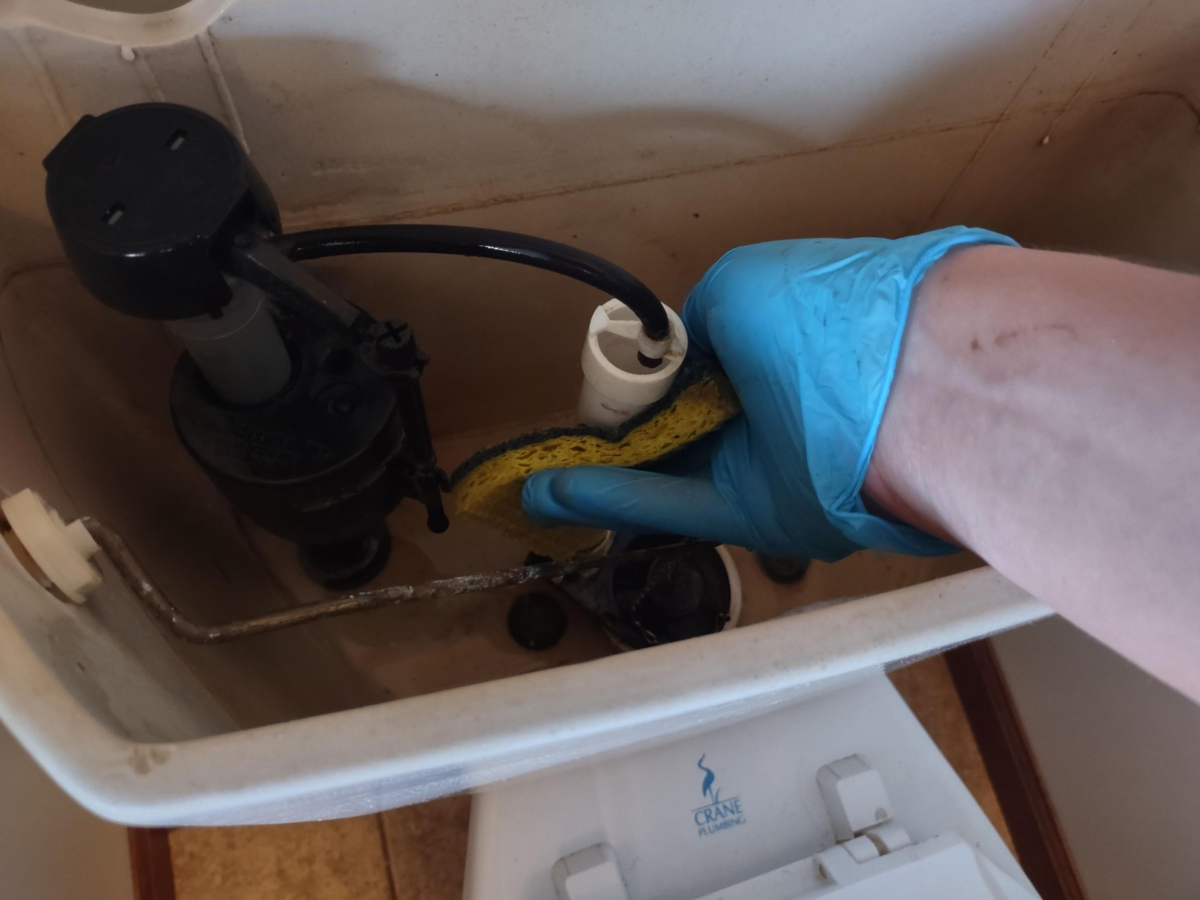Fix a Toilet Tank Loose Handle, Discolored Water, and High Water Level