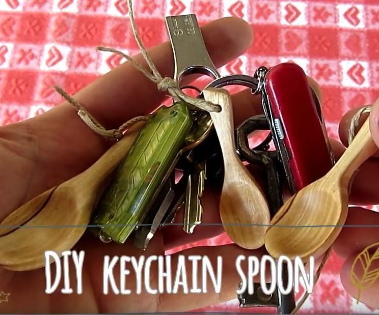 Carve Wooden Spoon for Keychain