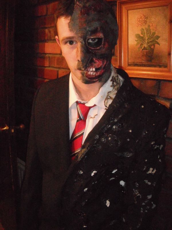 " Two Faced Harvey Make Up and Costume"