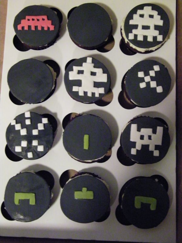 Space Invasion Cupcakes