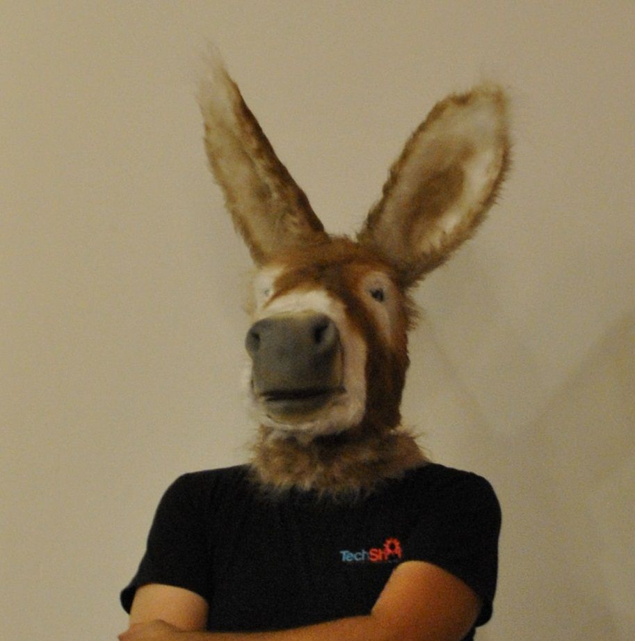 Donkey Mask With Working Mouth (face Puppet)