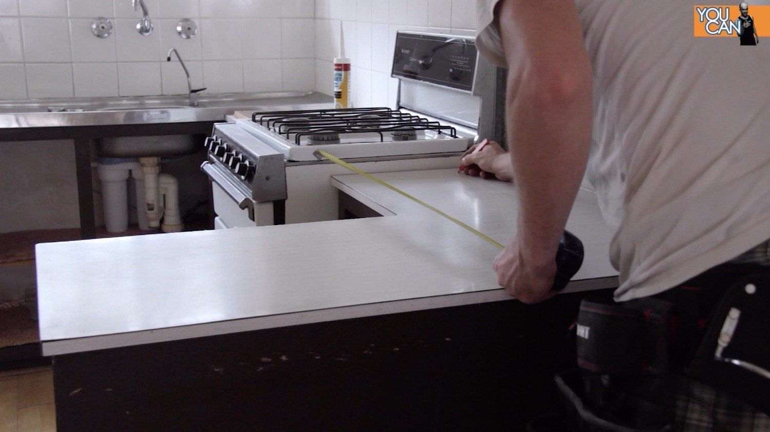 How to Install a Kitchen Countertop (Without Removing the Old One) : 5 ...