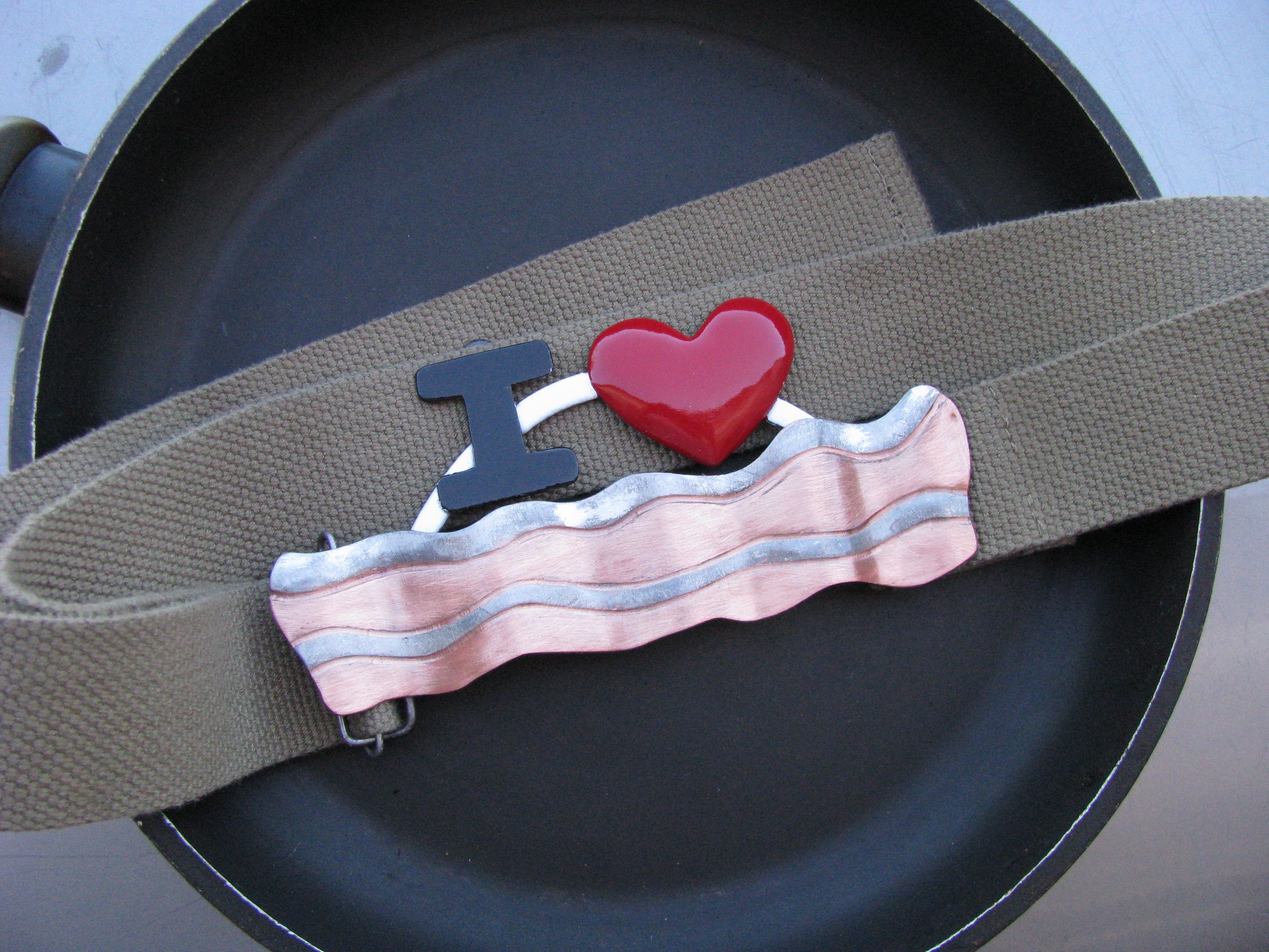 I Heart Bacon Buckle. From Scratch