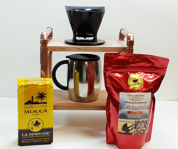 Wood and Cooper Pour Over Coffee Stand