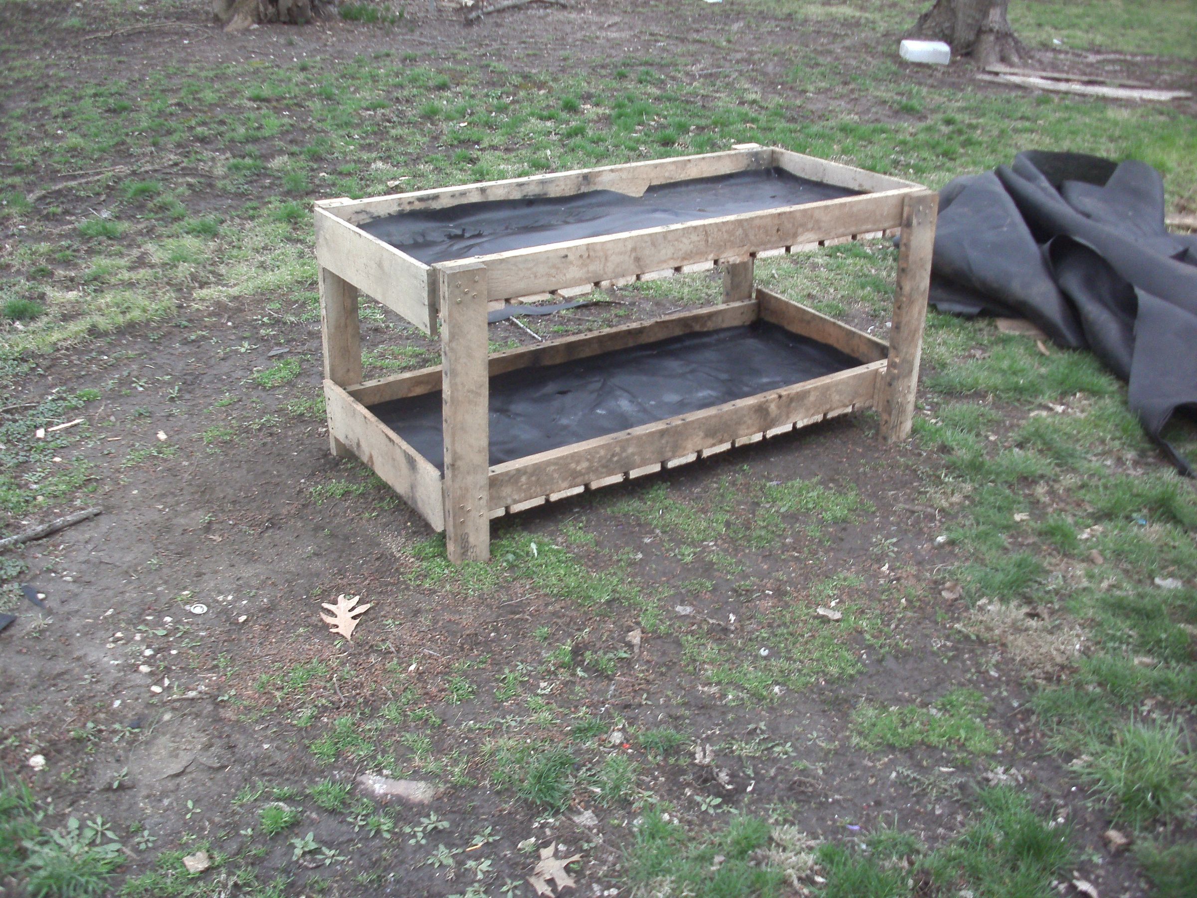 Pallet Double Flower Bed