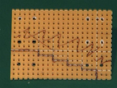 Cutting the Stripboard to Shape.