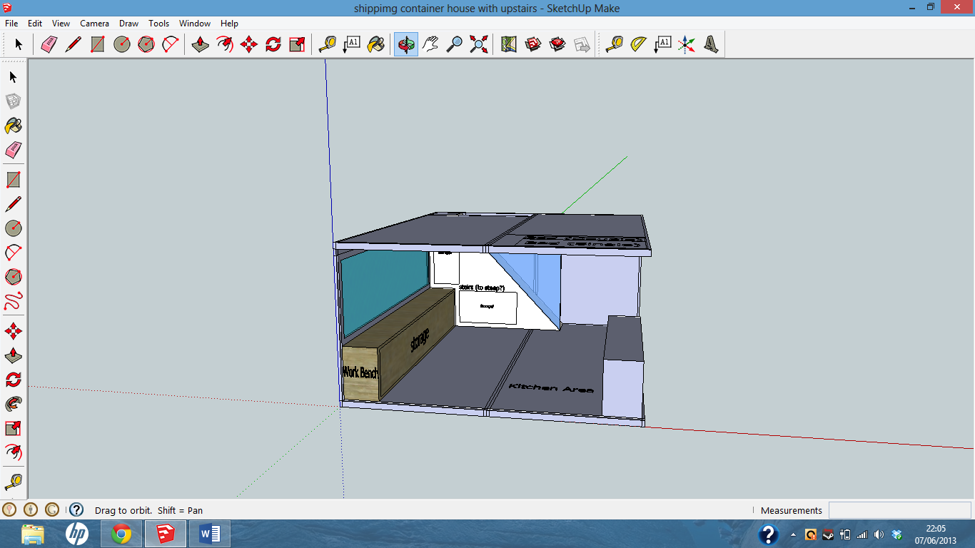 Shipping container house model