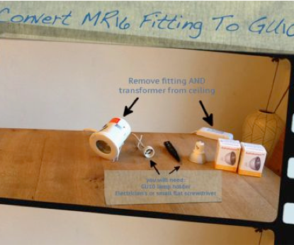 ￼￼Convert a MR16 Fitting to GU10 Fitting!