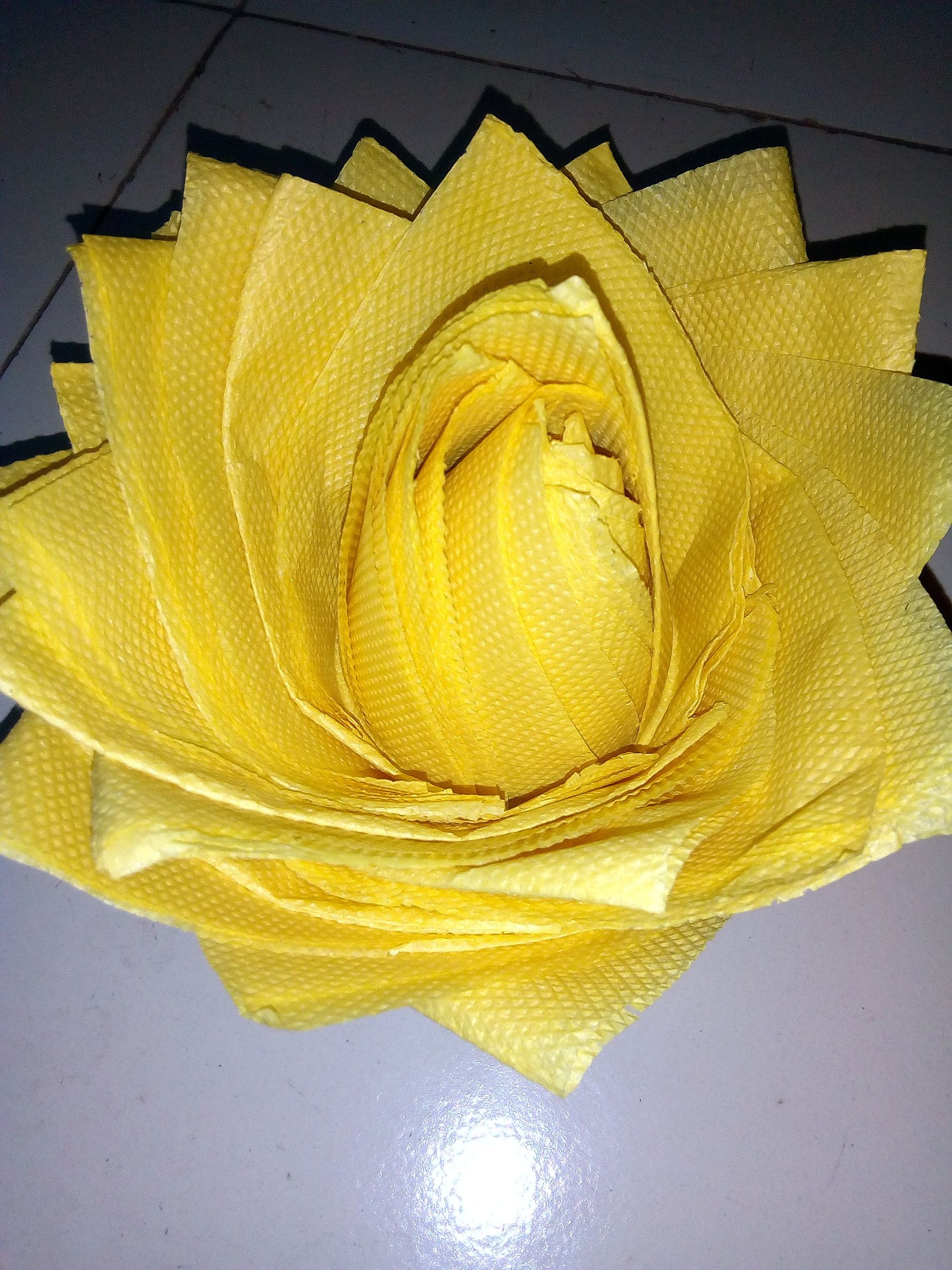 Rose From Paper Napkin 5 Steps Instructables